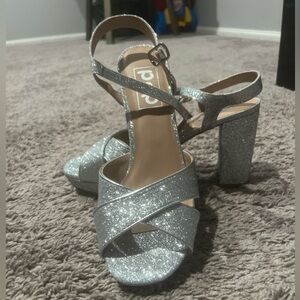 Silver Sparkly High Heels